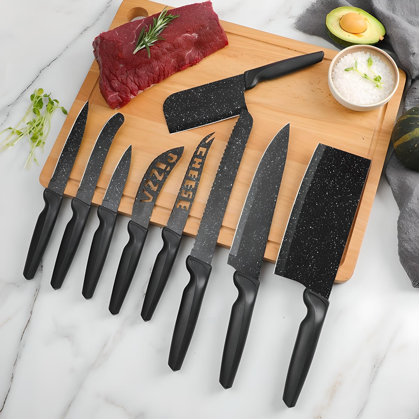 The Meteorite Series – 17 Piece Chef’s Professional Knife Set